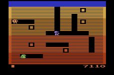 une photo d'Ã©cran de Dig Dug sur Atari 2600
